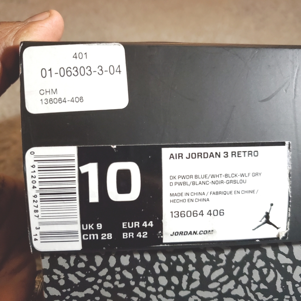 Men's Nike Air Jordan 3 Retro. - Picture 6 of 6